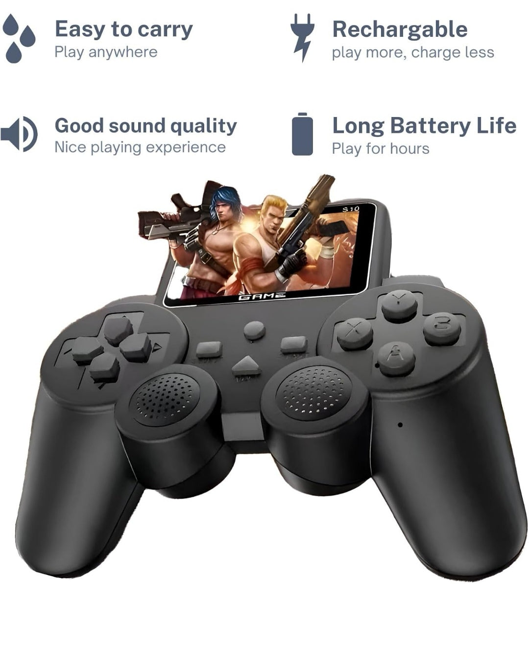 DXP S10 Handheld Game Console for Kids 520 Retro Video Games Classic Rechargeable