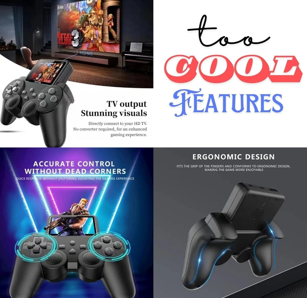 DXP S10 Handheld Game Console for Kids 520 Retro Video Games Classic Rechargeable